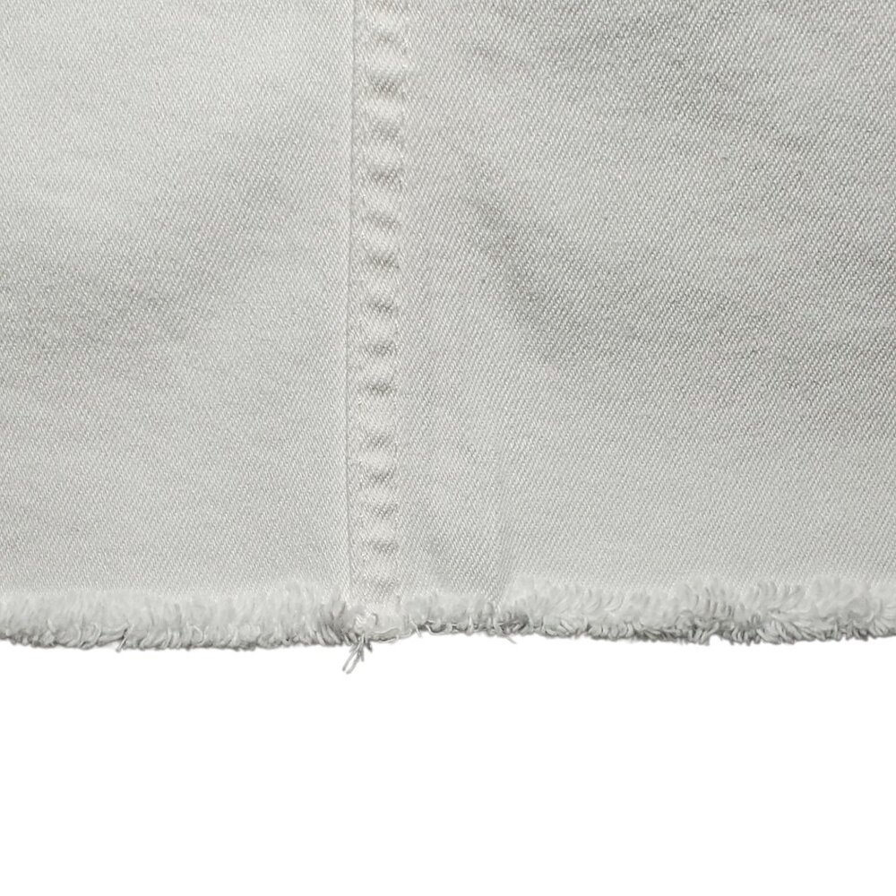 NWT Vineyard Vines Denim Skirt Women's 10 White Solid Raw-Hem Jeans Casual - Picture 4 of 7